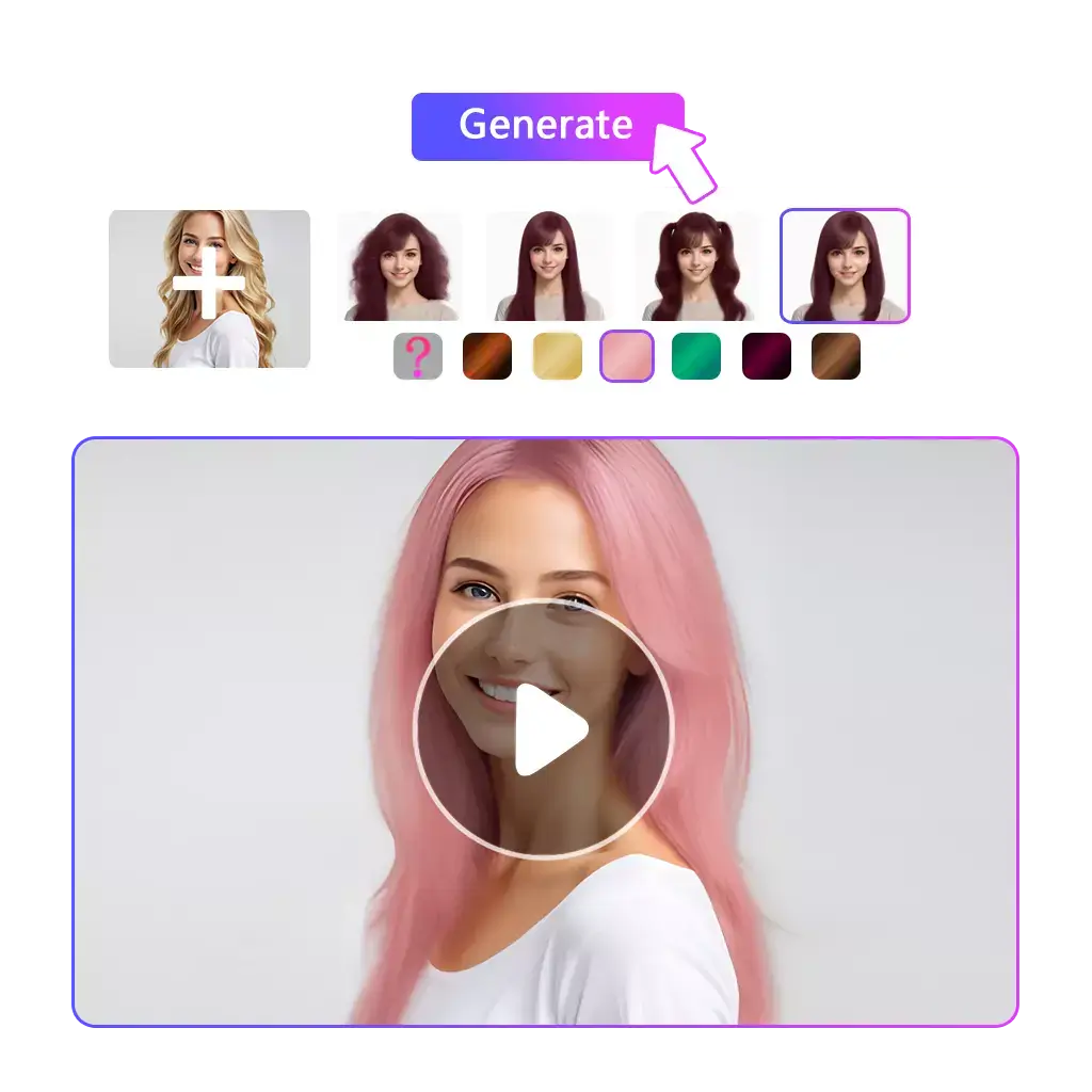 AI Hair Gradient Video Generator