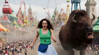 Beast Chase in an Amusement Park