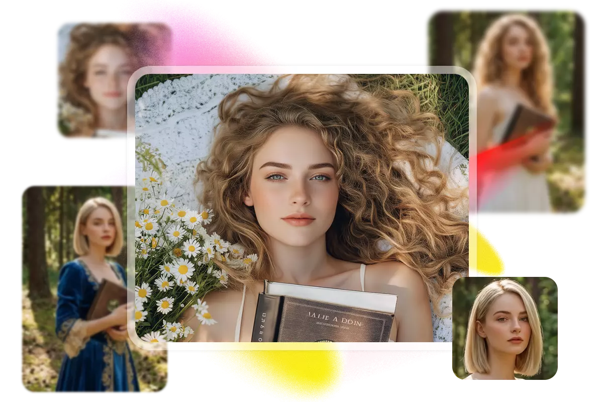 Match Different Outfits and Hairstyles with AI Makeup