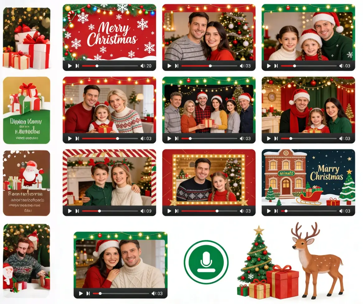 Various Christmas Video Templates Are Available for Personalization