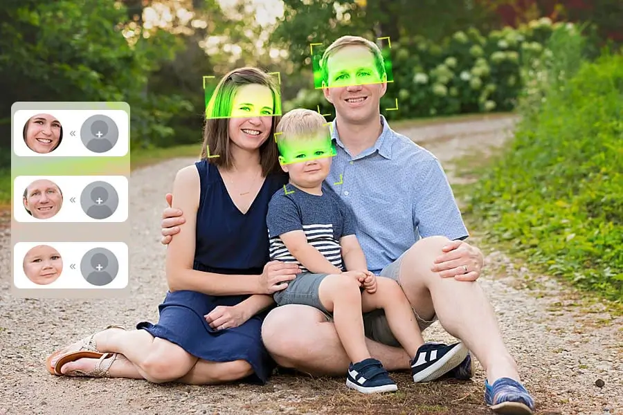 Localisez chaque visage à partir des photos de groupe