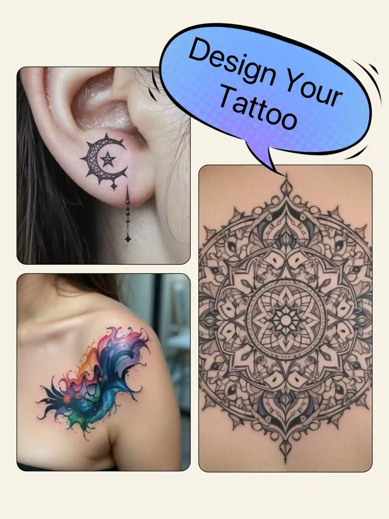 make diverse tattoo designs with AI tattoo generator