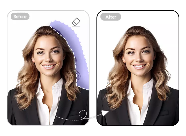 Remove Obscure Elements from ID Photos with the Magic Eraser