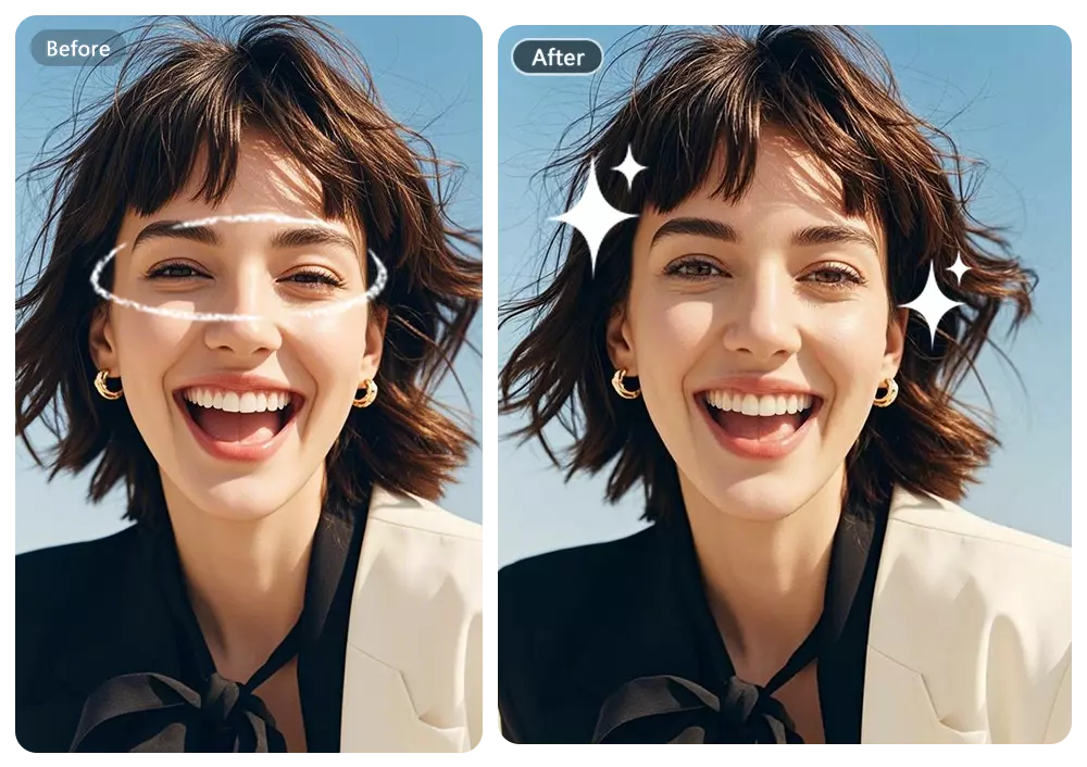 Fix Squinting Eyes and Enhance Facial Details for Natural Photos
