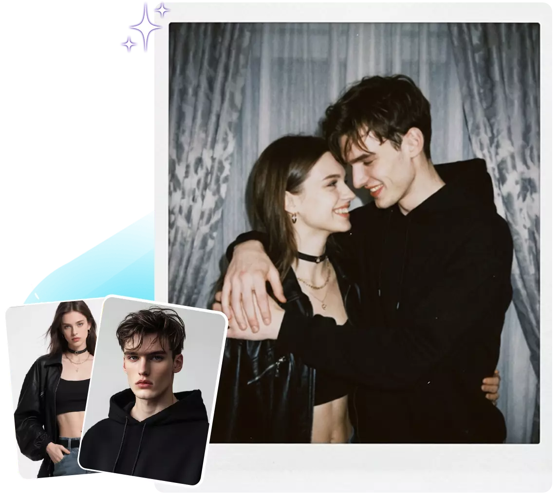 Free AI Polaroid Duo Selfie Generator Online