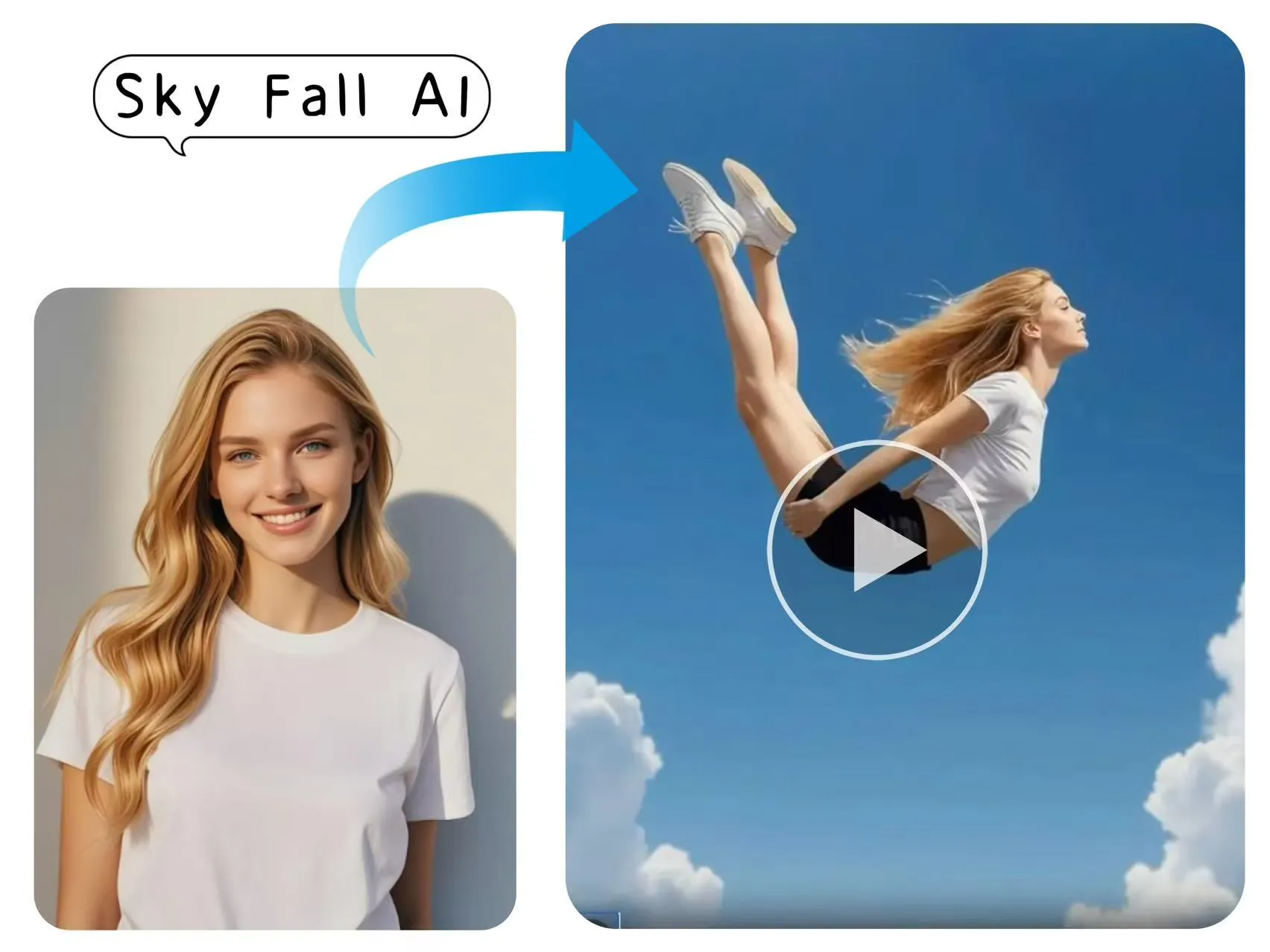 How to Use AI Sky Fall Video Effect?