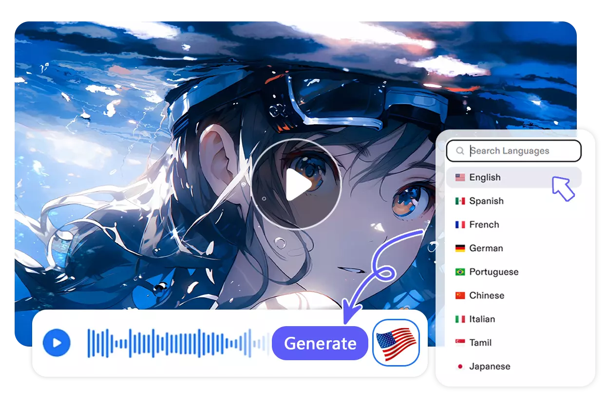 Natural Multi-Version Dubbing with Speech to Speech Converter