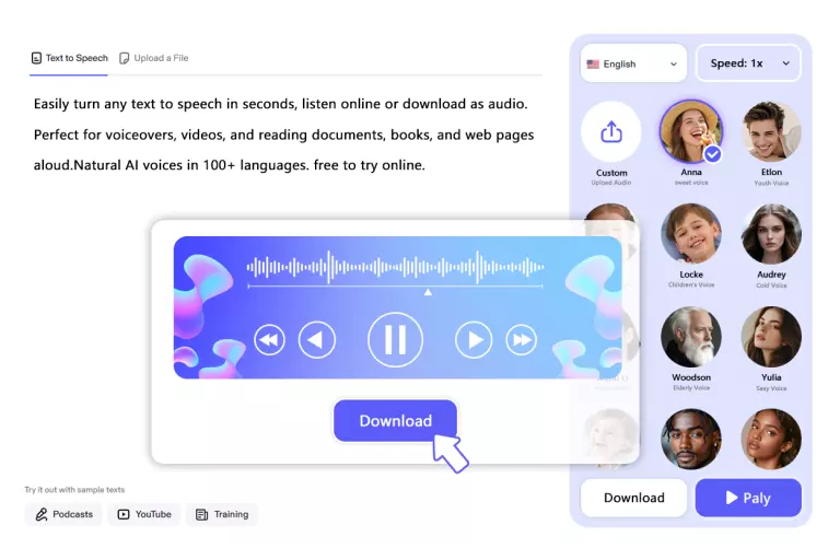 Generate and download