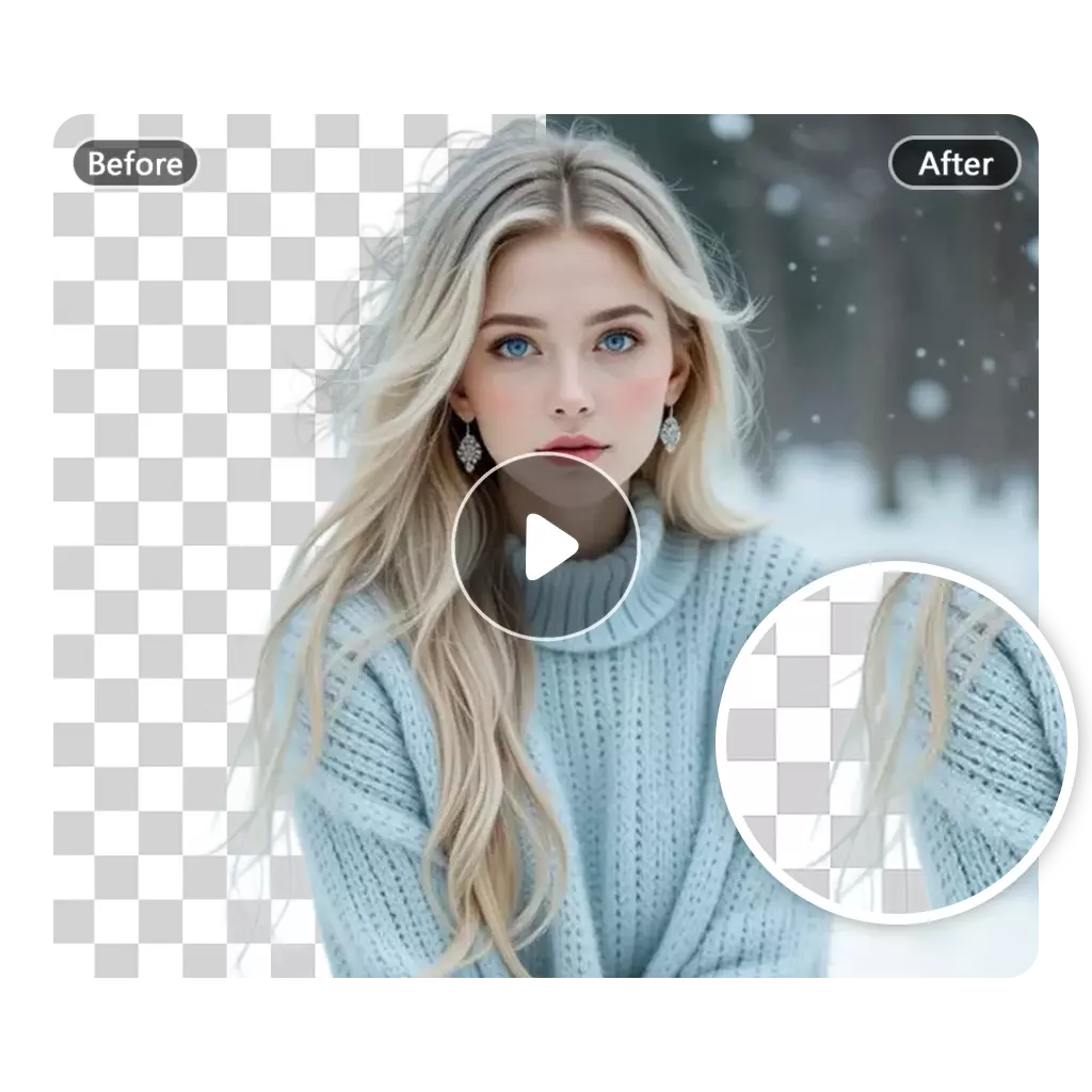 Automatically remove background from video - 100% clean