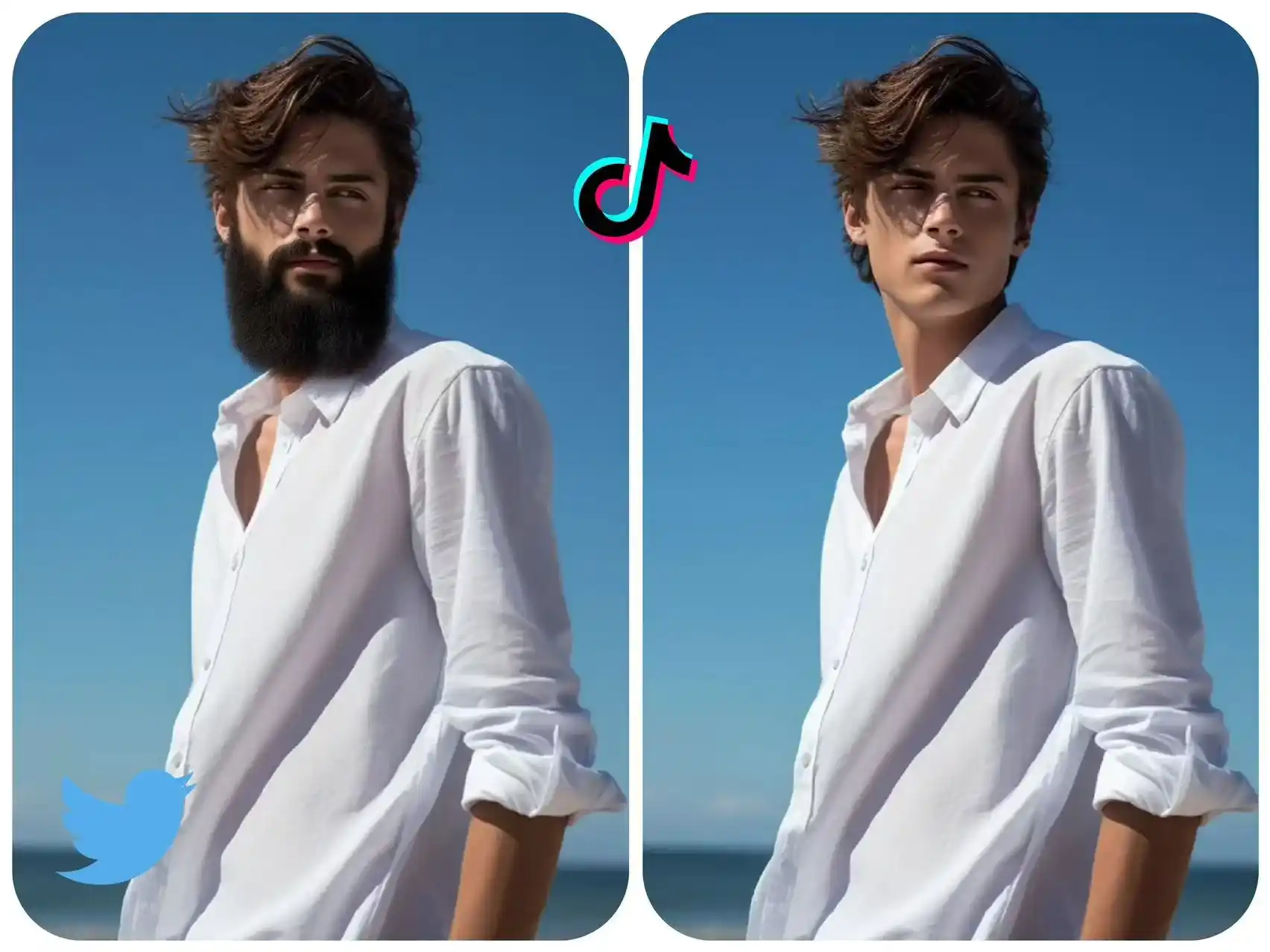 Remove Beard for Your Social Media