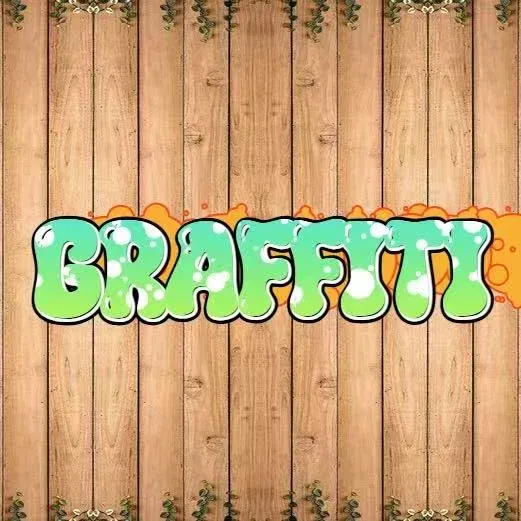 Green cool graffiti letter