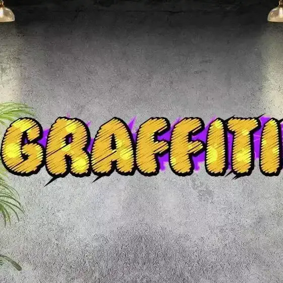 Yellow graffiti letter