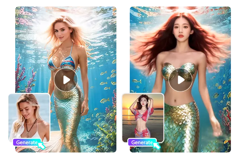 Set Dynamic PC Wallpaper with AI Mermaid Filter